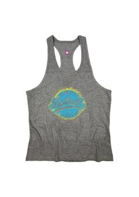 Resim Bluu Barbell Fitness Gym Tank Top Sporcu Atleti Gri-Mavi 