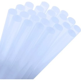 Resim Nettenevime Sıcak Silikon Çubuğu 1 kg 11 mm-30 cm Mum Silikon Kalın Uç Şeffaf 