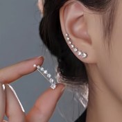 Resim Şık Büyük Dipper Zirkonya Çivi Küpeler - Sentetik Kübik Zirkonya ile Parıldayan Alaşım, Partiler, Müzik Festivalleri & Sevgililer Günü veya Yeni Yıl Hediyesi için Mükemmel, Yenilikçi Küpeler 