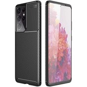 Resim Samsung Galaxy S21 Ultra 5G Kılıf Negro Karbon Dizayn Silikon Siyah Gpack