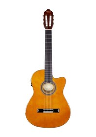 Resim Valencia Vc104thnce Elektro Klasik Gitar - İnce Kasa Naturel Pro 