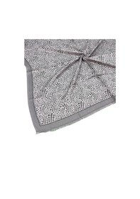 Resim Mim Eşarp Ebruli Kışlık Desenli Eşarp 95x95 Cm Açık Gri 