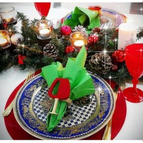 Resim Şarap Kadehi Halkası & Peçete Yüzüğü 4'lü 