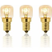 Resim 3'lü Paket 25w Kısılabilir Fırın Lambası, E14 T22, 25w Akkor Ampul, Y 