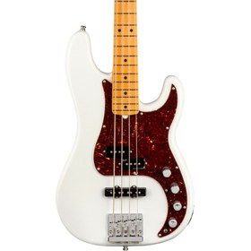 Resim Fender American Ultra Precision Bass 4 Telli Bas Gitar - Arctic Pearl / Maple 