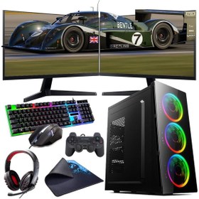 Resim ROGAME INTEL I5 12400F 16GB 480SSD 8GB RTX3050 Çift 24" Monitörlü (Gaming SET) 