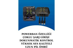 Resim Eco Port Wireless Şarjlı Akıllı Saat ve Dijital Göstergeli Kablosuz Bluetooth Kulaklık Nabız Ölçer 