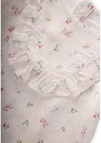 Resim Cigit Çıtır Çiçek Desenli Bebe Takım 0-3 Yaş Ekru Ekru 