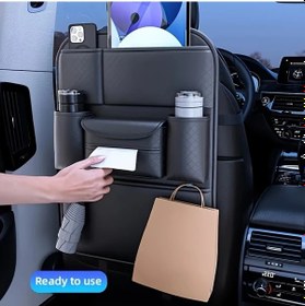 Resim Xuweiwei Premium Deri Araç Kolçak Organizer Tablet Tutuculu Siyah 