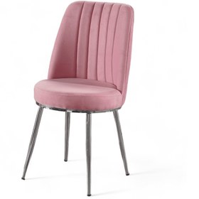 Resim Gold Sandalye | Soho Kumaş | Krom Ayak - Pembe 