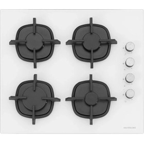 Resim Silverline BO6502W02- CS5343W01 - 3457 Soho Beyaz Cam Ankastre Set 60 cm 4 Gözlü Ocak ve Fırın ile Kolay Temizlenebilir Yüzey 