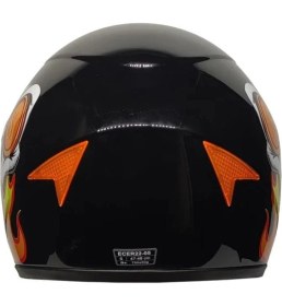 Resim Motosiklet Çocuk Kaskı Full Face Pp Metreal Skull Black 