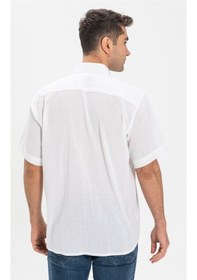 Resim Kısa Kol Şile Bezi Tek Cepli Erkek Gömlek Beyaz 3001 Beyaz 
