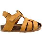 Resim Örgülü Mantar Taban Erkek Sandalet Cat Nubuk Cat Nubuk Hardal 