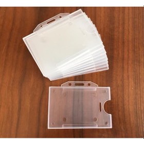 Resim Personel Yaka Kartı Plastik Koruyucu Kartlık Kılıf Yatay 50 Adet 