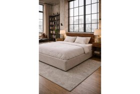 Resim Pinoxi 110CM Masif Ahşap Ayaklı Yatak Başlığı Ceviz Renk 110CM 