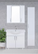 Resim Mars Banyo Avşa 80 Cm Boy Dolaplı Banyo Dolabı % 100 Mdf 