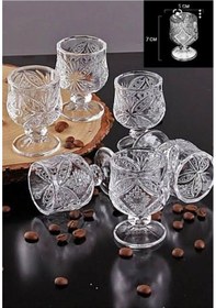 Resim Kristal Kahve Yanı Bardağı 6lı Royaleks-r1720 Şeffaf 