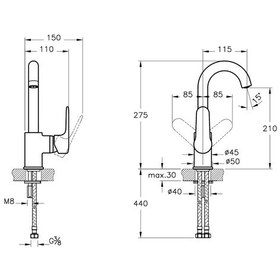 Resim Artema Root Round Döner Borulu Lavabo Bataryası Altın - A4275474 