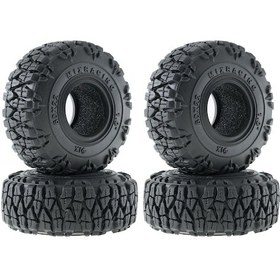 Resim Fosenze Traxxas Trx4-m İçin 4 Parça 1.0 İnç Kauçuk Lastik Seti - Bronco Ve Defender Modelleri İçin Uyumlu 