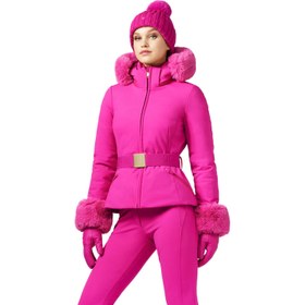 Resim Goldbergh Giselle Faux Border Ski Kadın Pembe Kayak Ceketi 