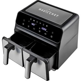 Resim King KYF28 Magicchef 8 Litre Çift Sepetli Sıcak Hava Fritözü LED Ekran ile Enerji Tasarruflu 