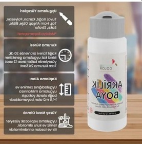 Resim Dayanıklı Beyaz Akrilik Boya - 60 Ml 0.2 L 