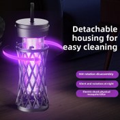 Resim 2'si 1 Arada Ev ve Yurt İçin UV Işıklı Sivrisinek Öldürücü Lamba, Katlanabilir Böcek Yakalayıcı - USB Güçlü Asma veya Masaüstü Tasarım, Aile ve Açık Hava Aktiviteleri için Temel Modern Sivrisinek Tuzağı 