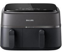 Resim Philips Airfryer NA350/00 Çift Hazneli Fritöz Siyah 
