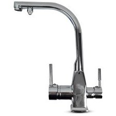 Resim İdeal Mağaza Su Arıtma Cihazı İçin 3 Yollu Krom Musluk 