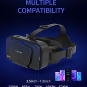 Resim Popüler Seçim] Akıllı Telefonlar için Ayarlanabilir 3D VR Gözlük - HD Blu-Ray Lens, Rahat Burun Pedleri & Kayışlar, Filmler & TV için İdeal, 18.29cm'ye Kadar Telefonlar İçin Uygun - Hafif & Dayanıklı 