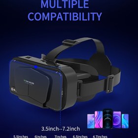 Resim Popüler Seçim] Akıllı Telefonlar için Ayarlanabilir 3D VR Gözlük - HD Blu-Ray Lens, Rahat Burun Pedleri & Kayışlar, Filmler & TV için İdeal, 18.29cm'ye Kadar Telefonlar İçin Uygun - Hafif & Dayanıklı 