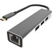 Resim Nusrat Bilişim Vcom Dh311a Type-c To Usb3.0-3+rj45 Çoklayıcı 