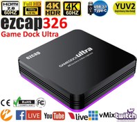 Resim Ezcap326 Game Dock Ultra HDR 4K 2160P Video Capture Kayıt Cihazı 4K30 2K60 Full HD120 Kayıt Cihazı 