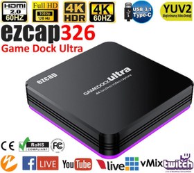 Resim Ezcap326 Game Dock Ultra HDR 4K 2160P Video Capture Kayıt Cihazı 4K30 2K60 Full HD120 Kayıt Cihazı 