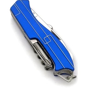 Resim 11 Fonksiyonlu Kamp Cep Çakısı Multitool Mavi 