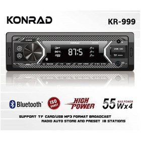 Resim Konrad Kr-999 4x55 Watt Çift Usb Sd-mmc-fm Bluetooth Oto Teyp 