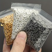 Resim 100 adet/200 adet 6mm Çinko Alaşımlı Dişli ve Ayracı - DIY Takı, Bilezikler, Küpeler, Anahtarlık ve Çanta Aksesuarları için Yuvarlak, Çift Halkalı, Düz Boncuklar - Tatiller, El Sanatları Tutkunları, El Sanatları Aksesuarları için Mükemmel Benzersiz Hediye | Dekoratif Boncuklar | Dayanıklı Çinko Alaşımlı 