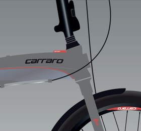 Resim CARRARO FLEXI 108 HD 20 KATLANIR BİSİKLET 320H 8-V METALİK KOYU GRİ-KOYU TURKUAZ (BUKALEMUN)-SİYAH-KIRMIZI R3 