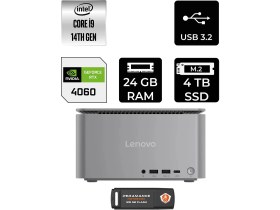 Resim Lenovo Thinkcentre Neo Ultra i9 14900 RTX 4060 24GB RAM 4TB SSD FreeDOS 12W1001XTRP312 Mini PC + Per4 USB 