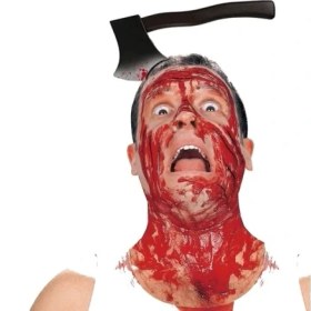 Resim Alvo Store Kafaya Saplanmış Kanlı Balta Şaka Tacı 