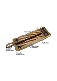 Resim 2k Rulo Kalemlik,sanatsal Kalemlik,dereceli Kalem,teknik Çizim Çantası,vegan 24'lü,çıtçıtlı,açık 21 58 Cm.,vizon Vizon 