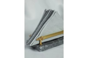 Resim Meralp Tasarım Altın Mermer Peçetelik 