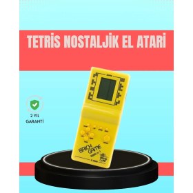 Resim Krm Retro Tetris El Aterisi - Pil ile Çalışan Taşınabilir Mini Oyun Konsolu Krm 