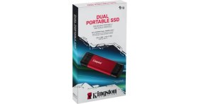 Resim Kingston Spsd/1tb 1 Tb USB Gen 2.2 Typoe C Mini Kırmızı Harici Taşınabilir SSD Harddisk 