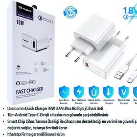 Resim Infinix Zero 30 4g Uyumlu 18w 3.4a Type-c Ultra Hızlı Şarj Cihazı Seti - Garantili Beyaz 