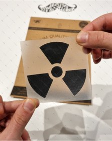 Resim Bay Etiket Rfbk16 Siyah Reflektif Radyasyon Isareti Etiketi 