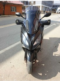Resim Motocam Kymco Xciting 250 500 R Siperlik Ön Cam 2010 2011 Model 72cm Açıkfüme Renkli 4mm Uzun Cam 