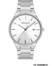 Resim Ferrucci Gümüş Renk Takvimli 43 Mm Erkek Kol Saati 