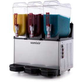 Resim Samixir SLUSH36 Triple Ice Slush Granita Milkshake ve Soğuk Meyve Suyu Dispenseri, 12+12+12 L, Inox 